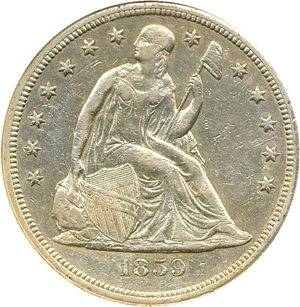 image for: 1859-S $1 NGC AU50