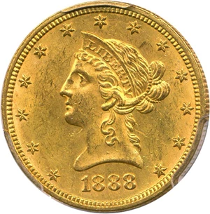 image for: 1888-O $10 PCGS/CAC MS62