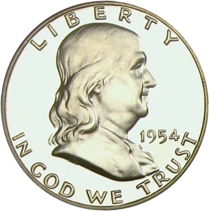 image for: 1954 50c NGC Proof 67 Cameo