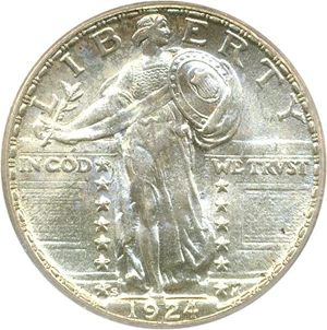 image for: 1924-S 25c PCGS/CAC MS65