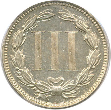 image for: 1876 3cN PCGS Proof 65 Cameo