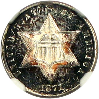 image for: 1871 3cS NGC MS66 * Color *