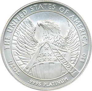 image for: 2007-W $50 PCGS MS69 (Platinum Eagle)