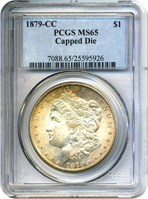 image for: 1879-CC $1 PCGS MS65 (Capped Die)