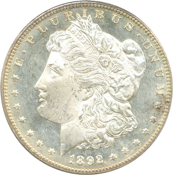 image for: 1892-CC $1 PCGS MS64 DMPL OGH