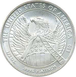image for: 2007-W $50 PCGS MS69 (Platinum Eagle)