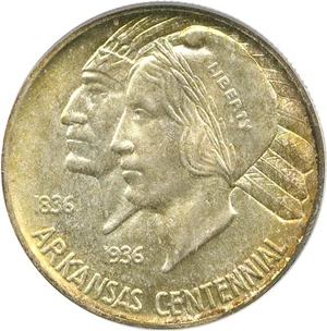 image for: 1939-D Arkansas 50c PCGS MS66