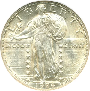 image for: 1924 25c NGC MS64 FH