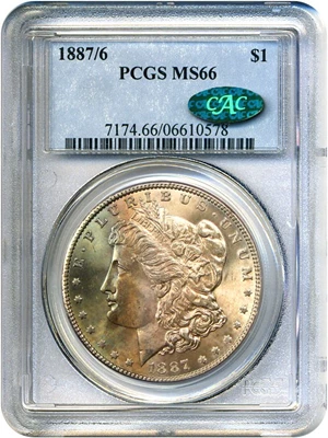 image for: 1887/6 $1 PCGS/CAC MS66 * Color *