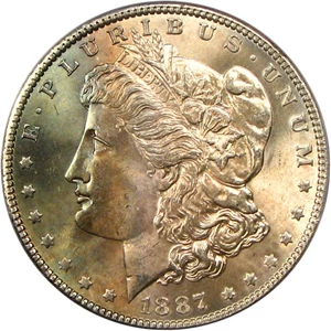 image for: 1887/6 $1 PCGS/CAC MS66 * Color *