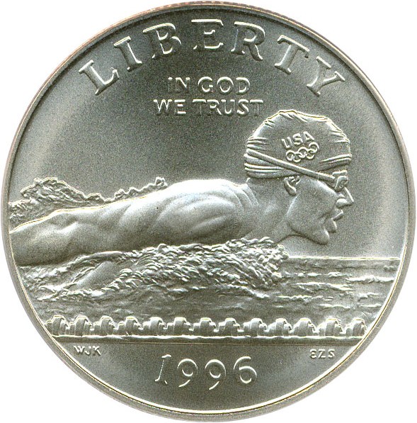 image for: 1996-S 50c PCGS MS70 (Olympic Swimming)