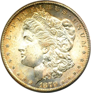 image for: 1879-CC $1 PCGS MS65 (Capped Die)