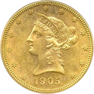 image for: 1905-S $10 PCGS MS61