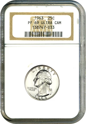 image for: 1963 25c NGC Proof 69 UCameo