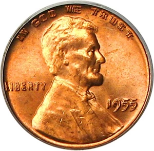 image for: 1955/1955 1c PCGS Secure MS64 RD (Doubled Die)