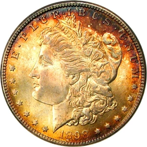 image for: 1898-O $1 NGC/CAC MS67 * Color *