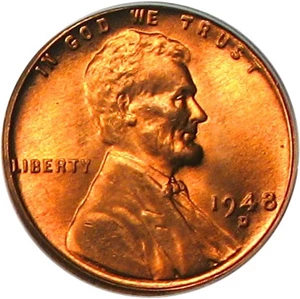 image for: 1948-D 1c PCGS MS67 RD