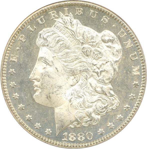 image for: 1880-CC $1 PCGS MS64 PL