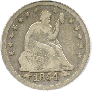 image for: 1854-O 25c PCGS/CAC F15 (Arrows, Huge O)