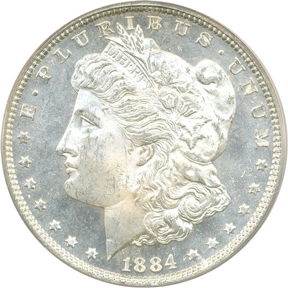 image for: 1884 $1 PCGS MS64 DMPL OGH