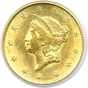 image for: 1851-O G$1 PCGS/CAC MS63