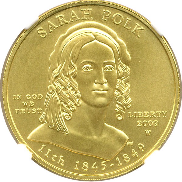 image for: 2009-W $10 NGC MS70 (Sarah Polk)