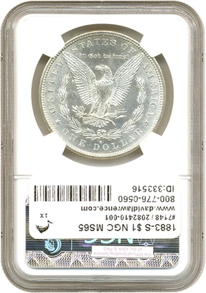 image for: 1883-S $1 NGC MS65