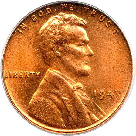 image for: 1947 1c PCGS MS66 RD