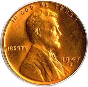 image for: 1947-S 1c PCGS MS67 RD