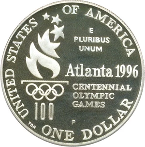 image for: 1996-P $1 PCGS Proof 69 DCameo (Olympic Rowing)