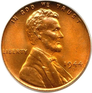 image for: 1944-D 1c PCGS MS67 RD