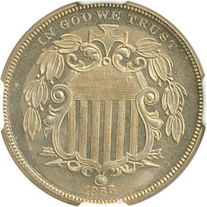 image for: 1866 5c NGC Proof 62 (Rays)