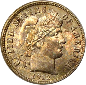 image for: 1912-D 10c PCGS/CAC MS66