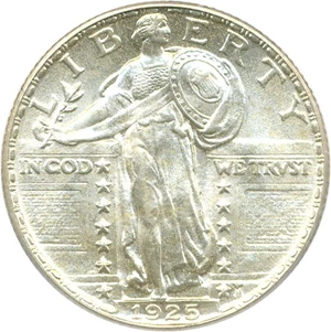image for: 1925 25c PCGS MS65 FH