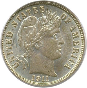 image for: 1911-S 10c PCGS/CAC MS64