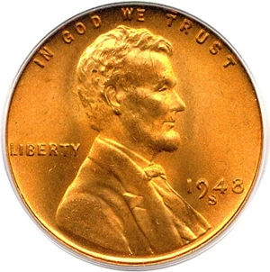 image for: 1948-S 1c PCGS MS67 RD