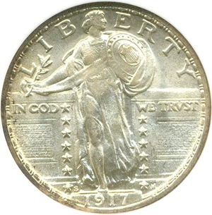 image for: 1917-S 25c NGC MS62 (Type 2)