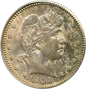 image for: 1904-O 25c PCGS/CAC MS64