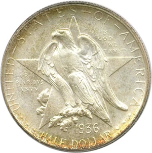 image for: 1936-S Texas 50c PCGS/CAC MS65