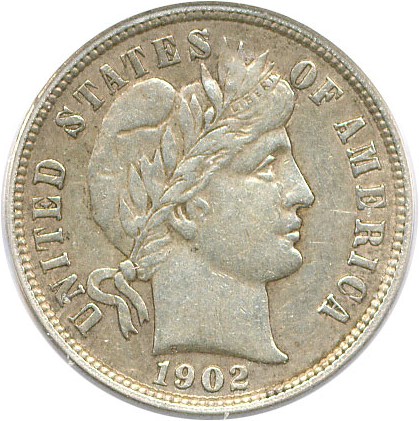 image for: 1902-S 10c PCGS/CAC XF45