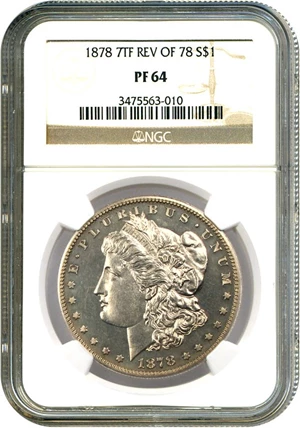 image for: 1878 7TF $1 NGC Proof 64 (Reverse of 1878)