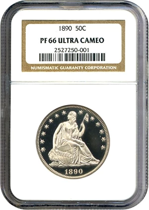 image for: 1890 50c NGC Proof 66 UCameo