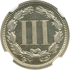 image for: 1874 3cN NGC Proof 66 Cameo