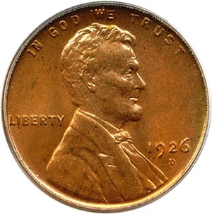 image for: 1926-D 1c PCGS MS65 RD OGH