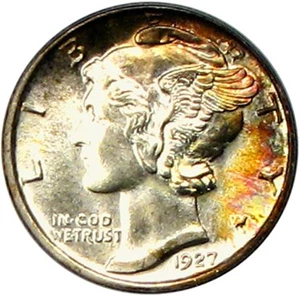 image for: 1927-S 10c PCGS/CAC MS66+ FB * Color *