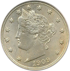 image for: 1909 5c PCGS MS65