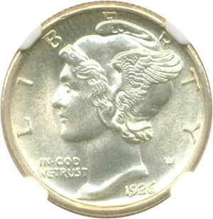 image for: 1926-D 10c NGC MS66 FB