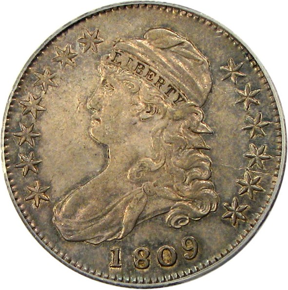 image for: 1809 50c PCGS AU55 (III Edge)