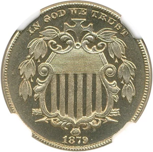 image for: 1879/8 5c NGC/CAC Proof 67 Cameo