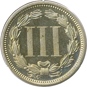 image for: 1866 3cN PCGS Proof 65 OGH